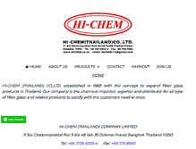 Tablet Screenshot of hichem.co.th
